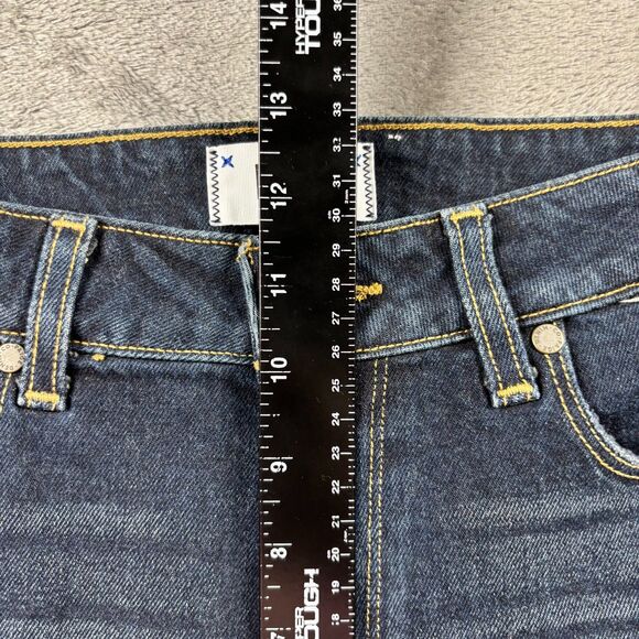 Paige Women Margot Shorts Jean Denim Raw Hem Cut Off Dark Wash Size 28 D135 - Picture 5 of 10